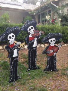You may not hear any music from these guys. But they sure make a great lawn decoration trio.