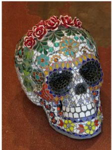 This one has flowers almost everywhere. It even has roses on the forehead.