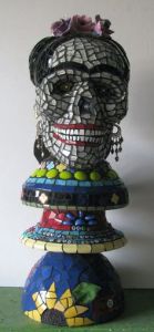 Like Frida Kahlo was herself. At least I could tell it's here here. Love the earrings.