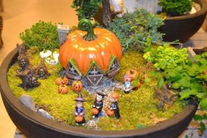 Or it just creeped them out with the creepy doll girl and the trees with heads. Yet, the trick or treaters seem like they're minding their own business.