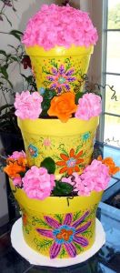 This one is a Mexican flower cake with pots. And yes, this doesn't come cheap as well as is over the top.