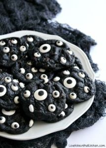 Each one is black and covered with eyes. I know it's weird, But for Halloween, it's appropriate.