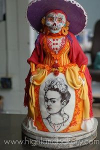 Frida Kahlo was an iconic Mexican artist who painted surreal self portraits. This is a fitting tribute to her.