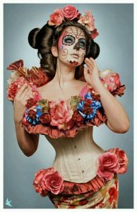 Well, she seems covered in flowers and has her hair all nice. But sexy Halloween costume, it is definitely not.
