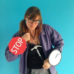 It's a 1990s reference from an MC Hammer song. This one has a hammer and a clock to show it.