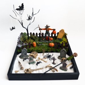 Not sure how calming it may be. But like how they have the bones and grave stones in the sand.