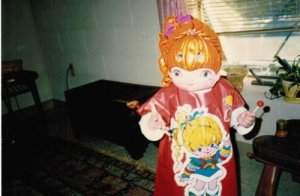 Okay, the mask eye holes should always be at the eyes. Anywhere else makes a seemingly cute costume terrifying as hell.