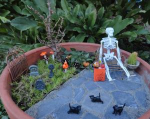 Or scaring off trick or treaters for candy. This could depend on interpretation.