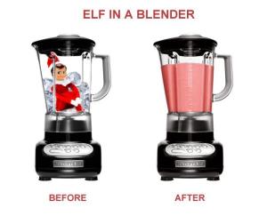 Guess the toys have had enough with him that they put him in a blender and served him as a smoothie. Yes, that's really sick, indeed.