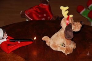 Yet, he could just as well be trying to light his farts. Either way, this really doesn't bode well for him.