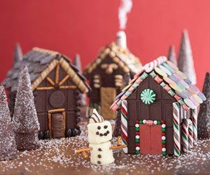 Yes, these houses are made from Hershey's chocolate. Yet, they still look good enough for a chocolate lover to devour.