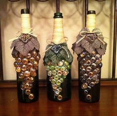 After all, wine comes from grapes. So it's only fair. Love how they used glass pieces for each of them.