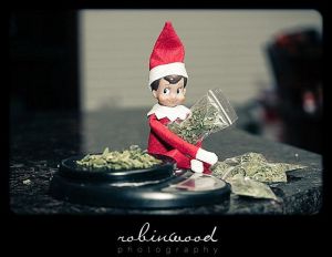 Look, Boxy, I understand if Santa doesn't pay you enough. But even if pot's legal in Colorado, doesn't mean you should be selling it. It might look bad in your next performance review.