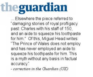 Well, at least Prince Charles can squeeze his own toothpaste tube when he brushes his teeth. But it's still pretty funny.