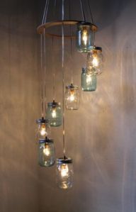 Yes, it's another jar chandelier. But this one is in a different configuration than the one I saw earlier.