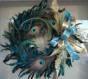 This one is so stunning with the blue and gold bow. Love it.