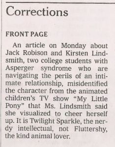 Apparently, a My Little Pony fan got upset enough to complain about it. Why? I have no idea.