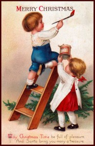 From Bytes: "An extraordinarily gifted child with the brush. Is it me or does the ladder seem to not be leaning against the wall at the right angle when compared to the writing?" He better watch it if he doesn't want to break his neck.