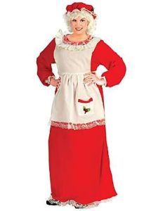 Of course, this is a traditional Mrs. Claus outfit. Yes, it looks homey but what the hell.