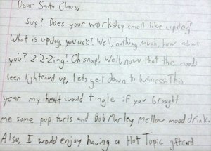 Well, at least this one is friendly. But the Hot Topic gift card request kills me.