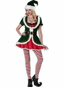I showed the male counterpart of this costume last year. I know it looks pretty dumb but it's Christmas related. So it goes on the post.