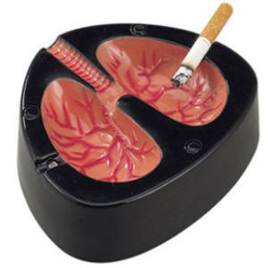 There's nothing like a lung ashtray to remind the smoker in your life that they're making themselves susceptible to respiratory disease. Perhaps stick to Nicorette gum instead.