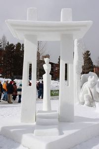 Well, it certainly resembles a Shinto shrine as far as I'm concerned. But it does have a dash of simplicity to it.