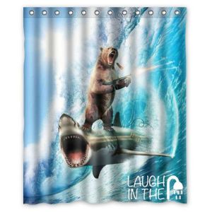 Helps that the bear is standing upright on a tidal wave with an assault rifle. This is hilarious.