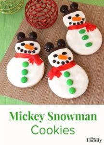 They just look like regular snowmen but with Mickey Mouse ears. Though I like them better than Mickey cookies.