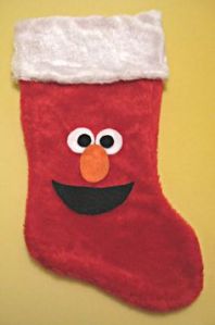 Well, this is just a stocking that has Elmo's face on it. Seems easy to make.