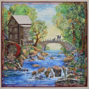 Well, it surely looks like a painting. But it was a real patchwork to bring it together.