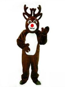 Now this is a cute costume. However, at these events, it's said that Rudolph's red nose makes him the designated driver.