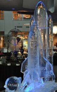Unfortunately, NASA has retired the shuttle program. However, at least space geeks could appreciate this ice statue.