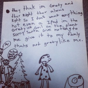 Then again, she may not be that greedy. Or she just might be blurting out song lyrics. Not sure which.