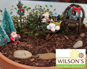 Yes, a lot of this seems to be out of proportion. But that's how mini gardens are sometimes. Love the wreaths.