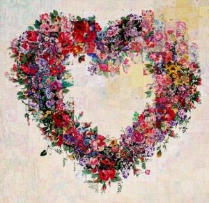 This one uses flowers in an interesting flower wreath. Love it.