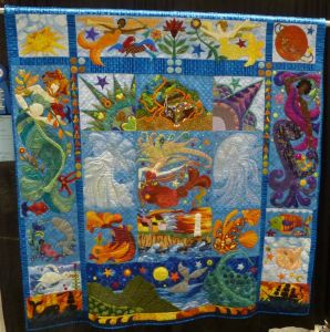 Though you may not find mermaids you'd find on this quilt. Because mermaids are only found in myths and fantasy.
