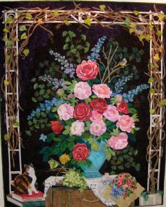 This one even has a cat and an arch with vines. But the roses are gorgeous.
