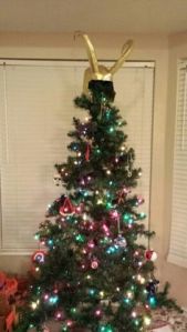 Okay, Loki is actually an adversary of the Avengers. But you have to admit, it does look great on the tree.