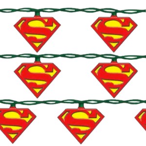 These lights all have the Superman symbol on them. And they'll make your tree super bright.