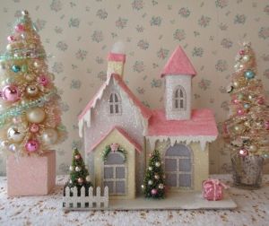 AS you can see, this one has a present, Christmas trees, and a garland with a flower on it. Not sure what to think about the tower.