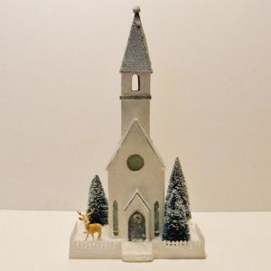 This one doesn't have much on it. But the trees and deer give it a Christmas touch.