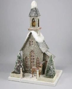 Well, this must be the plainest church I've put on this post so far. Got to like the reindeer in front.