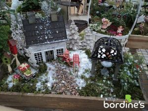 This one doesn't use a lot of decorations. But you have to admire the snow on the roof.