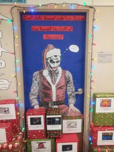 And it's the Heath Ledger Joker with a Santa hat. Not sure what to think about that.