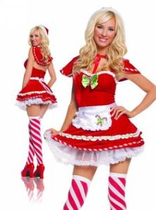 Actually, I'm not sure if it's even a Mrs. Claus outfit. But it includes an apron and it's unique. So it goes on this post.