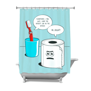 Sorry, but the toilet paper is right. The toothbrush doesn't have the worst job ever.