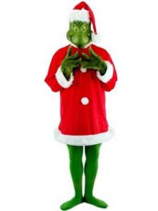 After all, SantaCon isn't a kind of event that makes Christmas look good. So a Grinch costume is perfect.