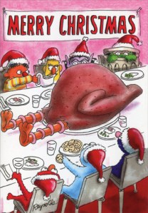 Okay, this is a very sick Christmas card that's not related to Jim Henson but I had to show it. There's a Thanksgiving one, too by the way.