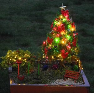 And yes, it certainly shines bright at night as you see here. Still, got to love the decorations.